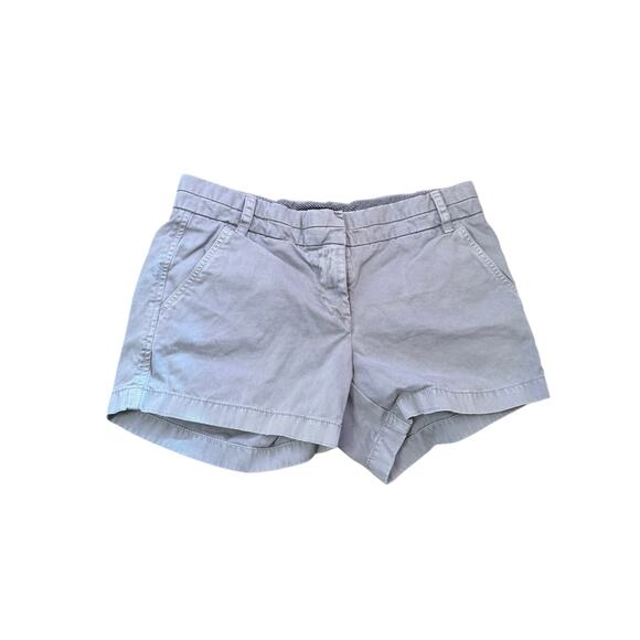 J Crew Chino Shorts Womens Gray Classic Preppy Neutral Cotton Small - Picture 4 of 9